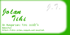 jolan tihi business card